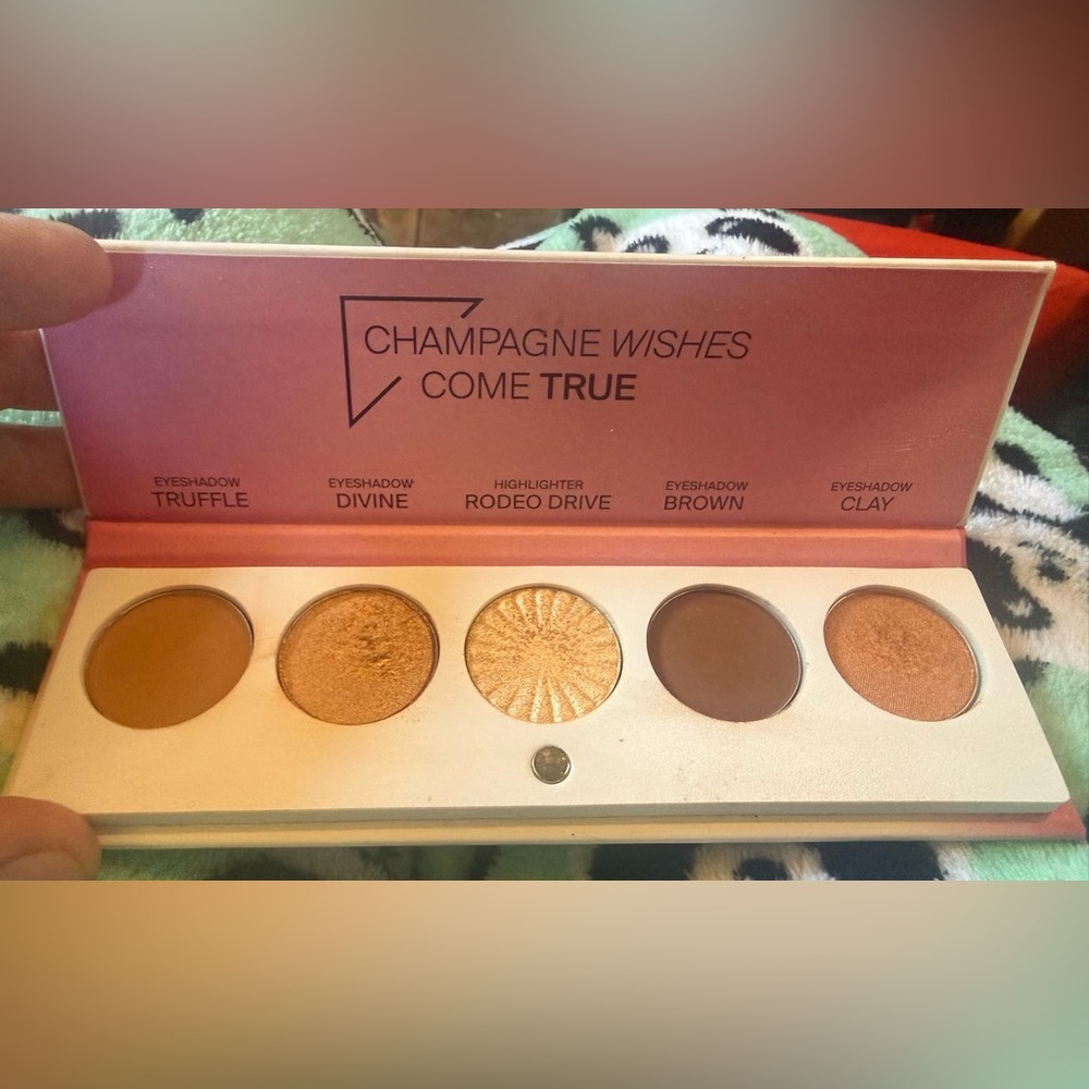 Luxe signature Champagne Wishes Eyeshadow Palette highlighter cream frost brown
